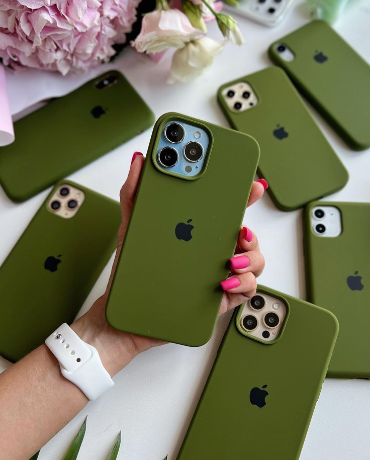 OLIVE GREEN IPHONE SILICONE CASE