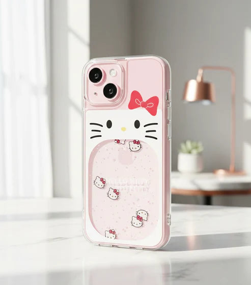Hello Kitty Glitter Case Semi Transparent Case