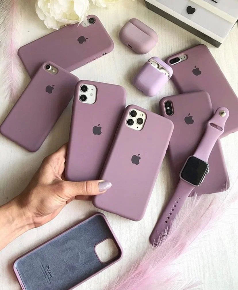 MAUVE IPHONE SILICONE CASE.