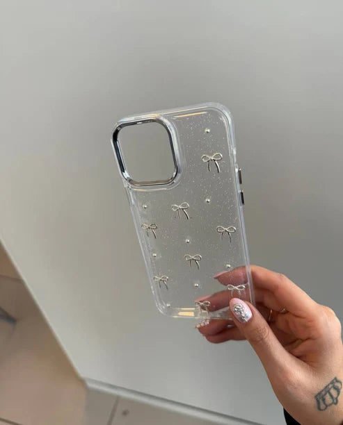 New Bow Transparent Shimmery Case