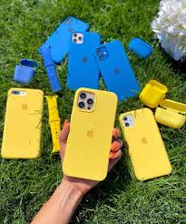 YELLOW IPHONE SILICONE CASE.