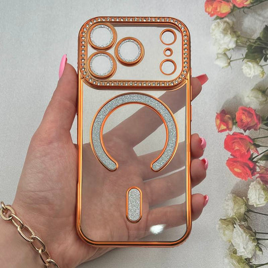 Cosmic Orange Diamond Stones Magsafe Case