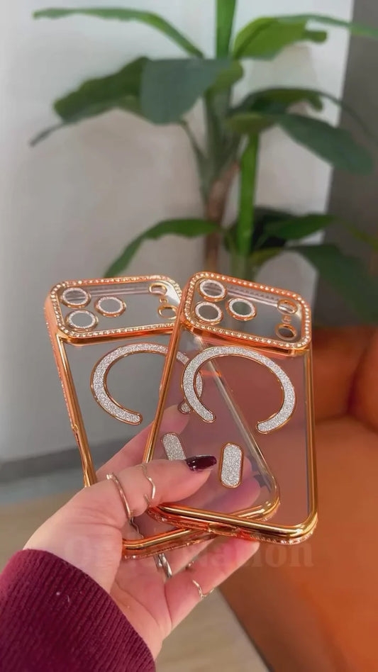 Cosmic Orange Diamond Stones Magsafe Case