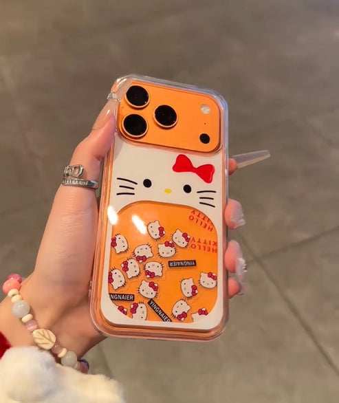 Hello Kitty Glitter Case Semi Transparent Case