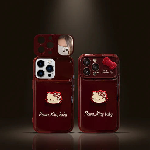 Red Kitty Mirror Case (IP 11 to 17 PM)