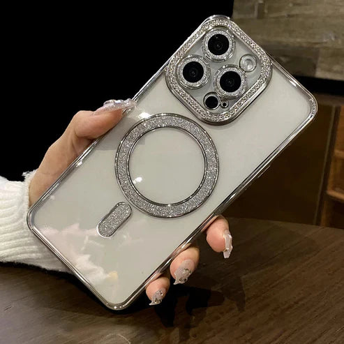 Diamond Stones Magsafe Case with Camera Coverd (New Arrivals)