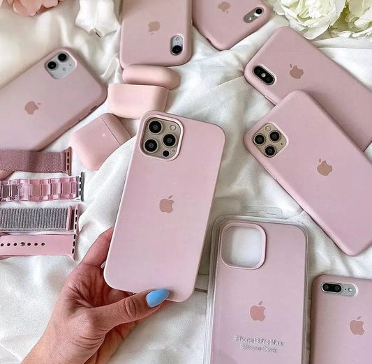 SAND PINK IPHONE SILICONE CASE.