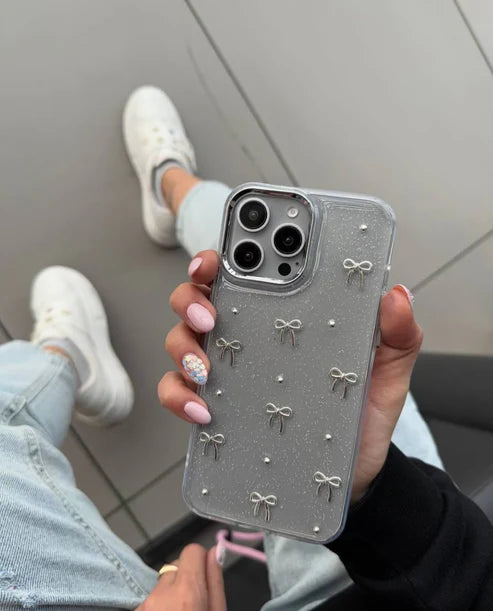 New Bow Transparent Shimmery Case