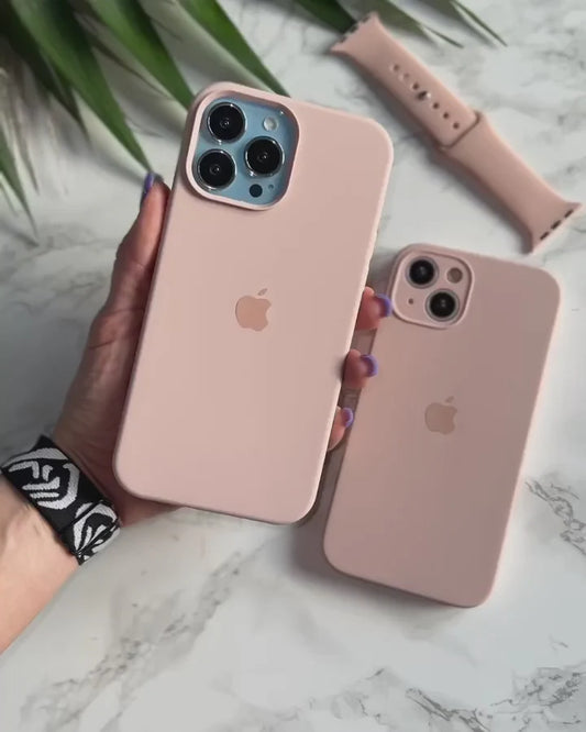 SAND PINK IPHONE SILICONE CASE.
