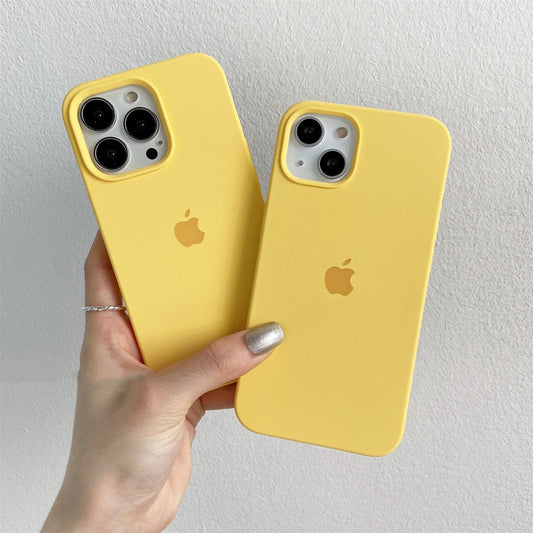 YELLOW IPHONE SILICONE CASE.