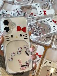 Hello Kitty Glitter Case Semi Transparent Case