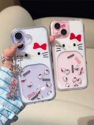 Hello Kitty Glitter Case Semi Transparent Case
