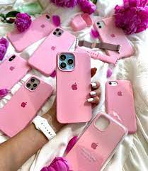 IPHONE BABY PINK SILICONE CASE.