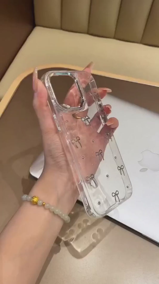 New Bow Transparent Shimmery Case